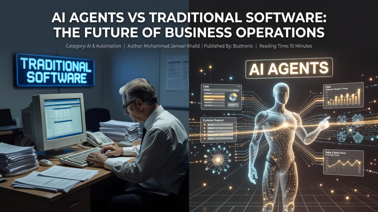 AI Agents vs Traditional Software: The Future of Business Operations — Buztronic blog